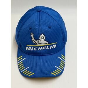 Michelin Bibendum Trucker Hat Blue Yellow Mesh Snapback Logo Cap
